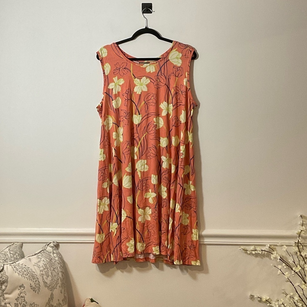 Style & Co. Coral Floral Midi Dress